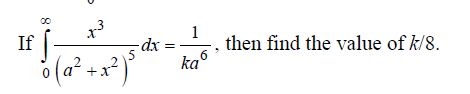 An Improper Integral and the Value of k